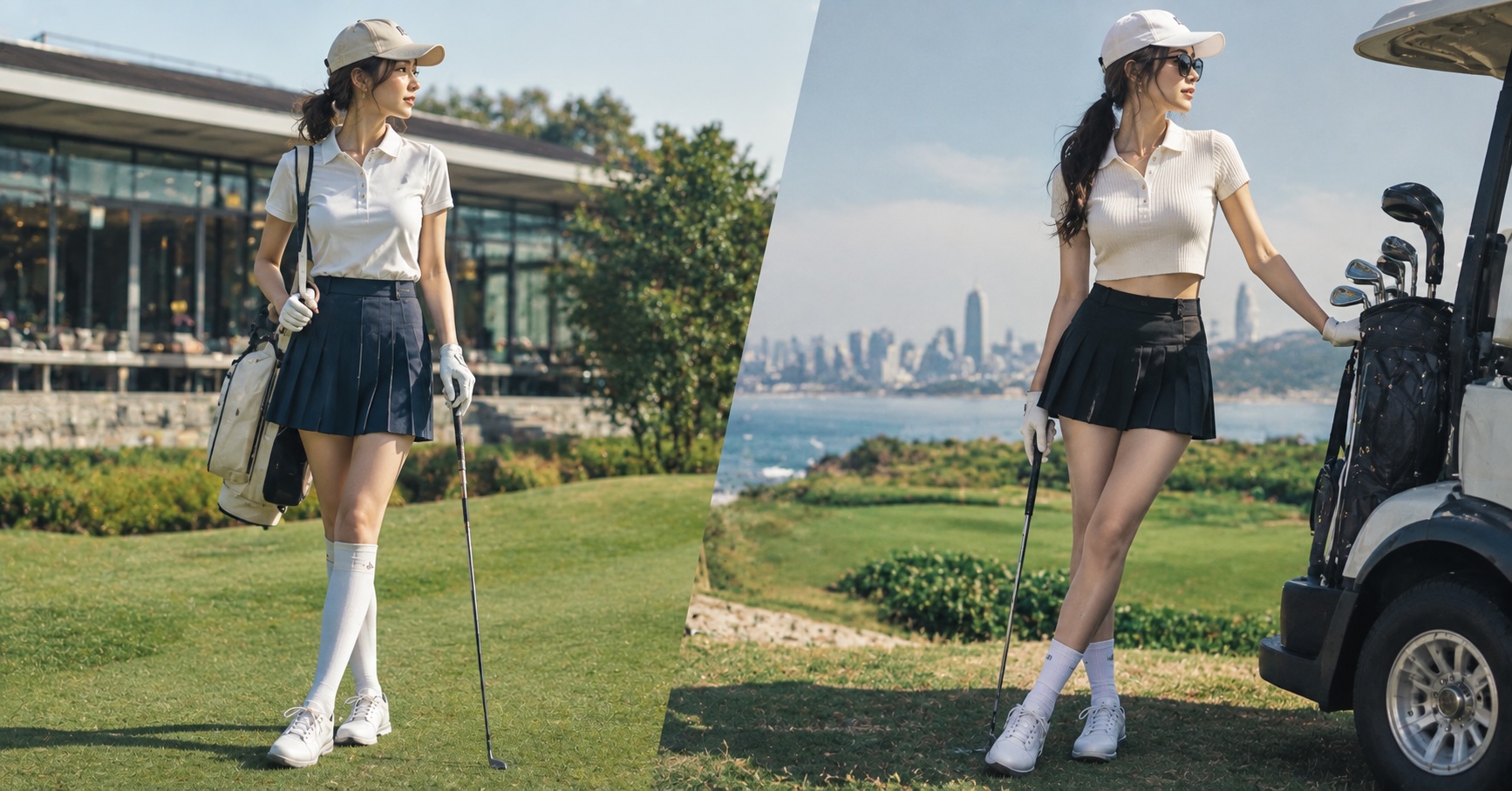 韓国ゴルフウェア　ANEW ゴルフ　女子ゴルフ　韓国女子　レディースゴルフ　夏用 韓国ゴルフ女子が可愛すぎる。日本と比べてわかった「ゴルフウェア」の